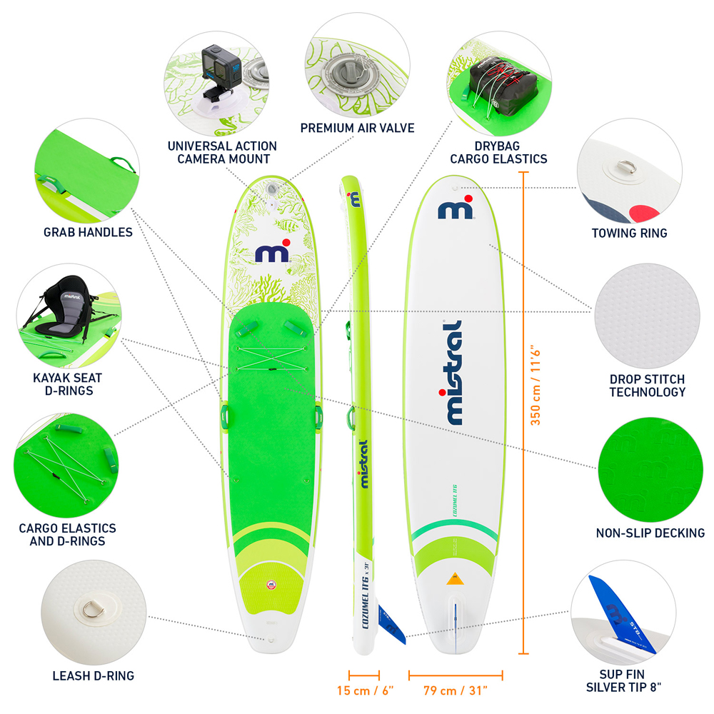 Mistral Cozumel 11.6 opblaasbare sup voordeelpakket 5