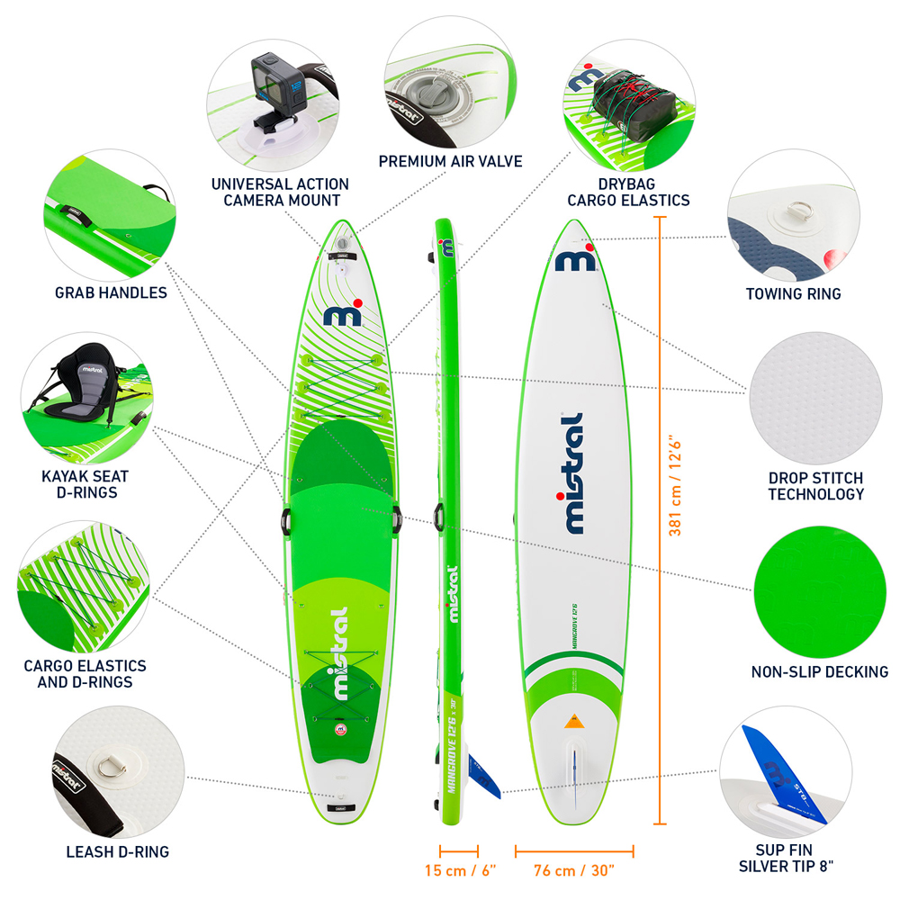 Mistral Mangrove 12.6 opblaasbare sup voordeelpakket 5